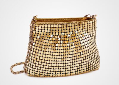 Bright Gold Purse With Chain